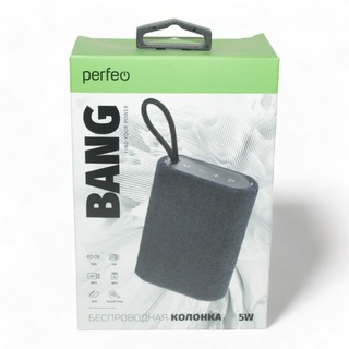 Перфео Блютуз-колонка Bang FM MP3 мощность 5Вт 1200mAh черная  PF_D0045
